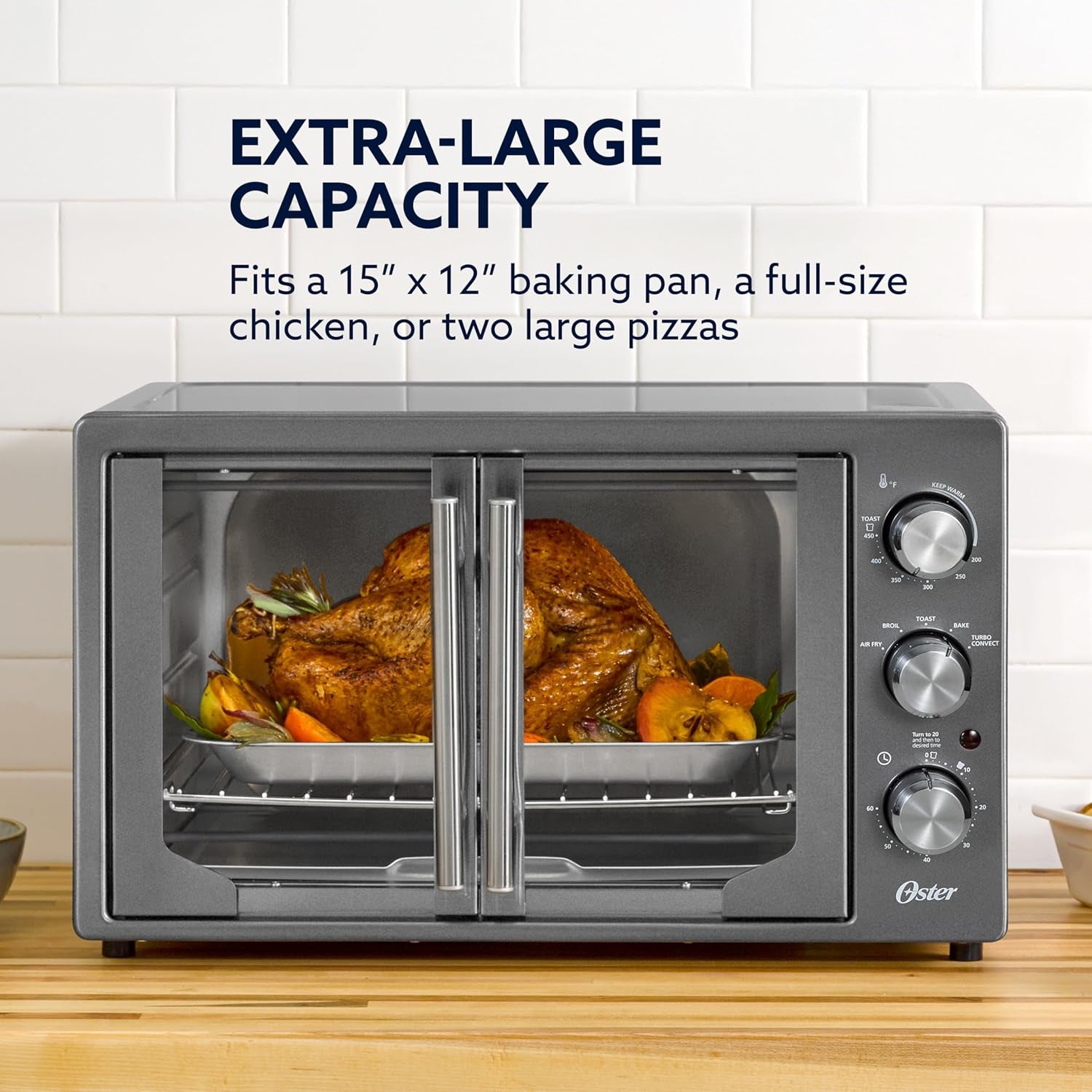 oster-extra-large-42l-french-door-countertop-toaster-oven-6-in-1-air-fryer-oven-with-air-fry-rack-wire-rack-baking-pan-and-crumb-tray-stainless-steel