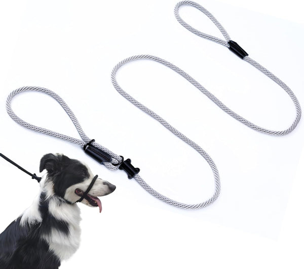 No Pull Dog Leash - Figure 8 Slip Lead Head Collar for Large Dogs (Black)15