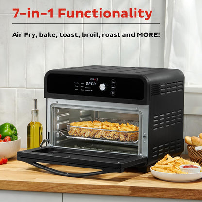 Omni 19QT/18L Toaster Oven Air Fryer, 7-In-1 Functions, Fits 12" Pizza, Crisps, Broils, Bakes, Roasts, Toasts, Warms, Convection, 100+ In-App Recipes, from the Makers of , Black4