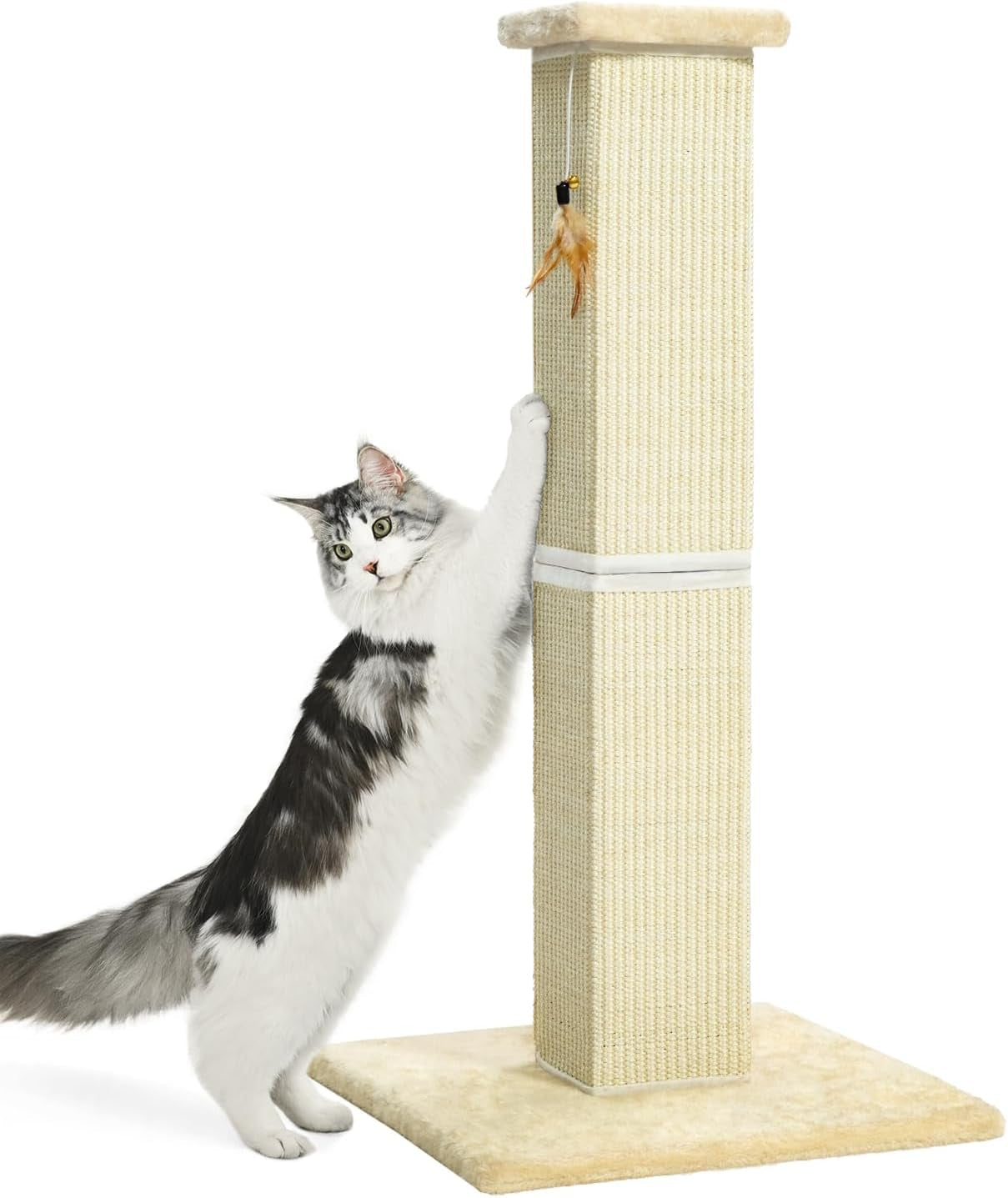 made4pets-cat-scratching-post-for-indoor-cats-carpet-cat-scratcher-32-soft-carpet-surface-for-cats-that-prefer-fabric-scratching-stable-base-full-body-stretching-ideal-for-kittens-adult-cats