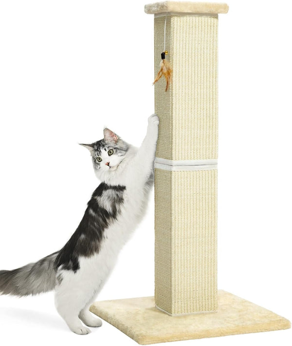 Made4Pets Cat Scratching Post for Indoor Cats, Carpet Cat Scratcher, 32" | Soft Carpet Surface for Cats That Prefer Fabric Scratching, Stable Base, Full-Body Stretching, Ideal for Kittens & Adult Cats10