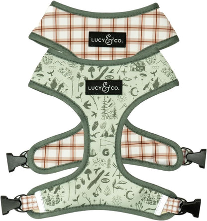 Lucy & Co. Reversible Dog Harness - Water-Repellent Neoprene, Dual-Print Design, Easy Swap Style, Adjustable Comfort Fit - Take a Bow Reversible Harness - Small29