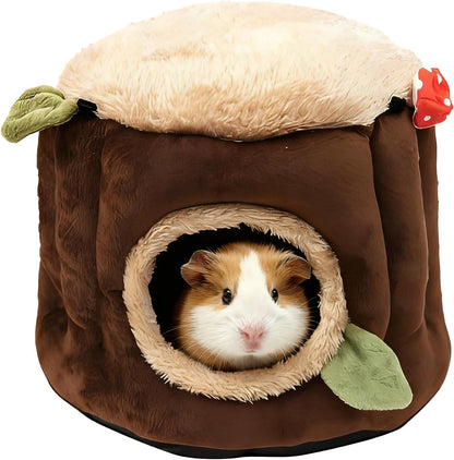 LYART Guinea Pig Hamster Bedding or Hideout for Mouse Mice Rat Ferret Bunny Fluff Bedding Bed House Cage Accessories, Dwarf Rabbits Hedgehog Bearded Dragon Warm Bedding Winter Nest Cave, Washable(2.L)1