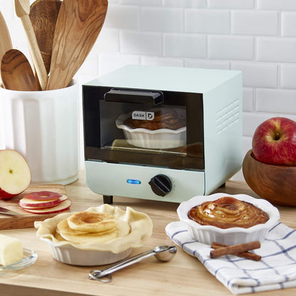 DMTO100GBAQ04 Mini Toaster Oven Cooker for Bread, Bagels, Aqua & Mini Maker Portable Grill Machine + Panini Press for Gourmet Burgers, Sandwiches, Chicken + Other on the Go Breakfast, Aqua4