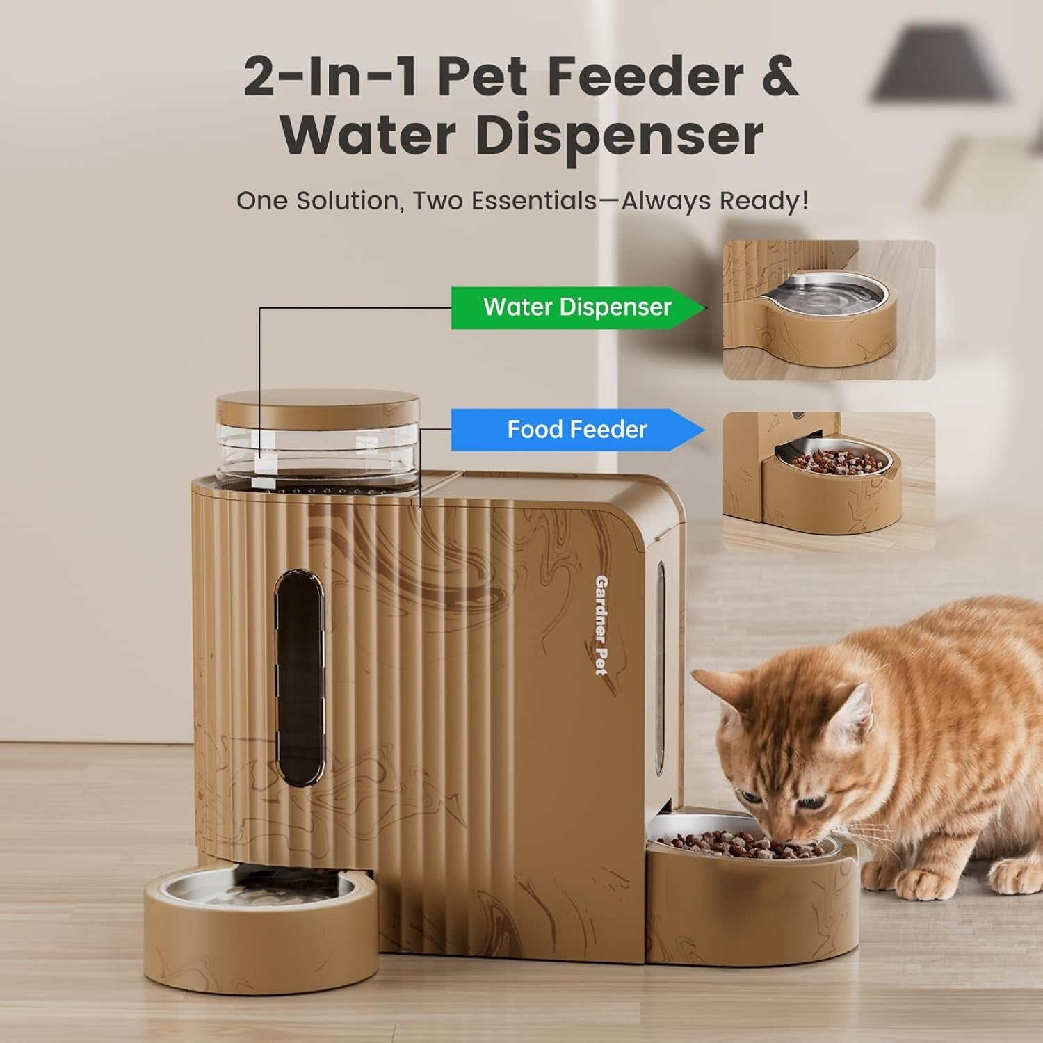 gardner-pet-gravity-automatic-2-in-1-pet-feeder-0-8-gallons-2-cat-feeder-and-water-dispenser-set-100-bpa-free-and-stainless-steel-water-bowl-for-dogs-cats-rabbits-puppies-light-woodgrain