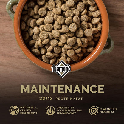 Diamond Maintenance Adult Dry Dog Food, Chicken Protein, 40Lb | for Moderately Active Dogs | Omega Fatty Acids Help Support Healthy Skin & Shiny Coat | Guaranteed Probiotics3