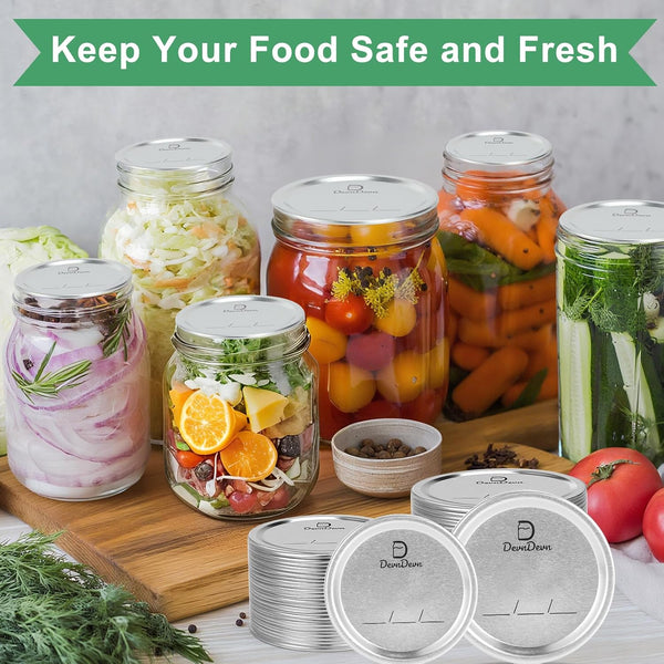 52 Pcs Canning Lids, Regular & Wide Mouth Mason Jar Lids Set, Canning Jar Lids for Ball & Kerr, Redefining Leak-Proof with Perfect Airtight Seal, Compatible with Electric Vacuum Sealers7