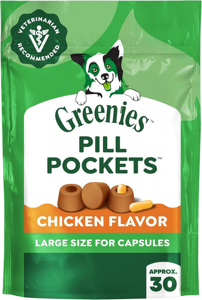 Greenies Pill Pockets Large Size Dog Treats, Peanut Butter, 15.8 Oz | Vet-Recommended, Capsule Size, Low Calorie, Odor Masking, Stress- and Mess-Free Medication Experience12