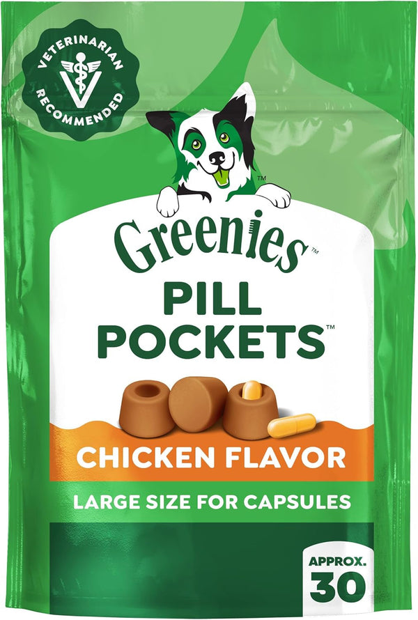 Greenies Pill Pockets Large Size Dog Treats, Peanut Butter, 15.8 Oz | Vet-Recommended, Capsule Size, Low Calorie, Odor Masking, Stress- and Mess-Free Medication Experience12