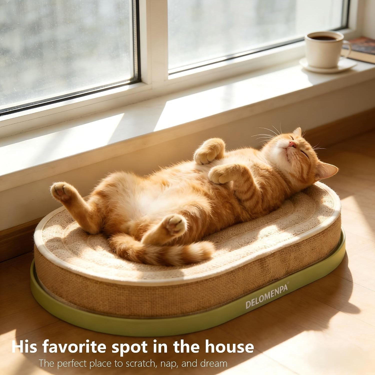large-sisal-cat-scratcher-lounge-2-in-1-cat-bed-with-durable-base-plush-foam-cushion-non-shedding-cat-scratching-pad-for-indoor-cats-22x14-no-mess-furniture-protector