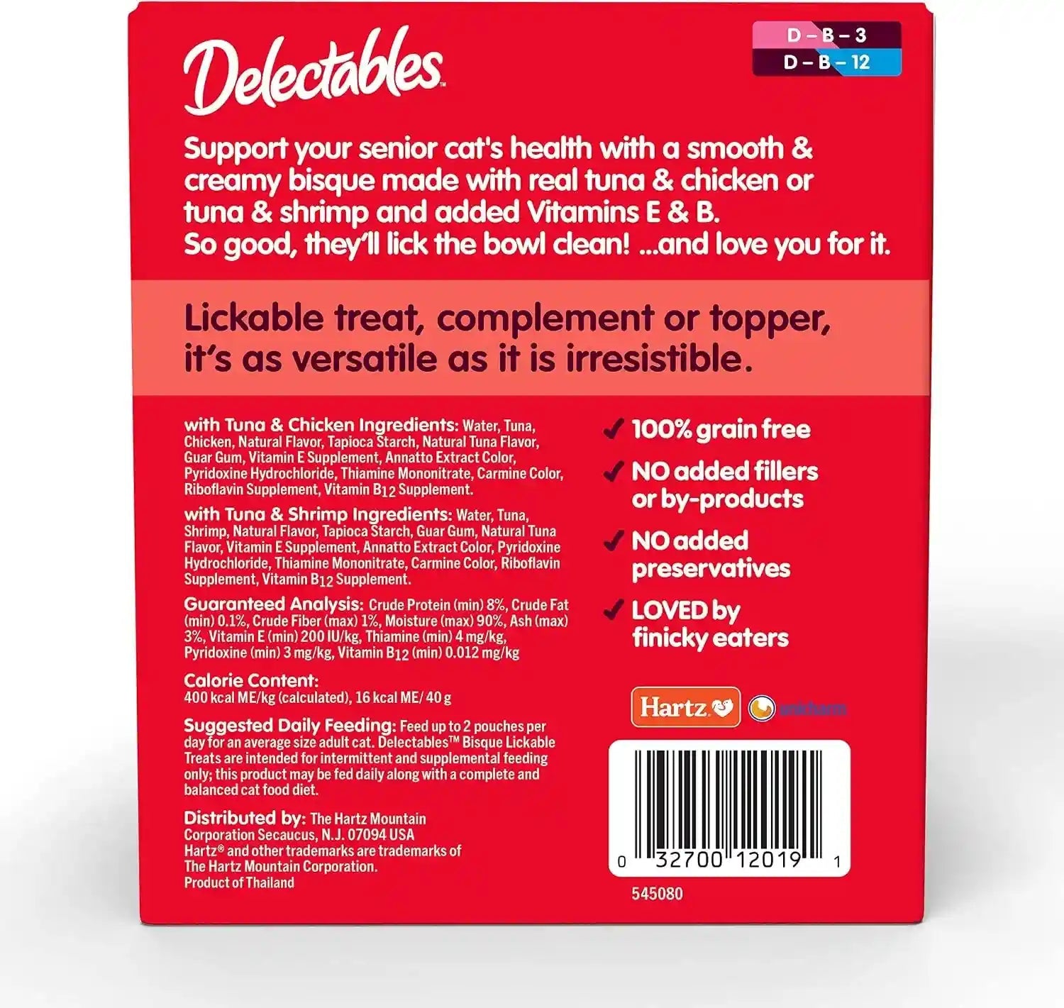 delectables-lickable-treat-bisque-senior-10-wet-cat-treat-variety-pack-food-topper-hydrating-grain-free-no-fillers-no-by-products-no-added-preservatives-1-4oz-pouch-12ct