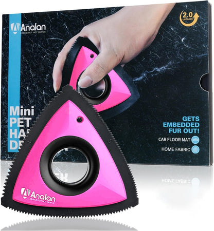 Analan Mini Pet Hair Remover for Car Detailing Dog Hair Tool Brush(Black) | Deep Cleaning, Reusable Rubber, Gentle on Fabrics, Triangle Design for Car Interiors, Couch, Rugs, Carpet, Mats & Furniture8