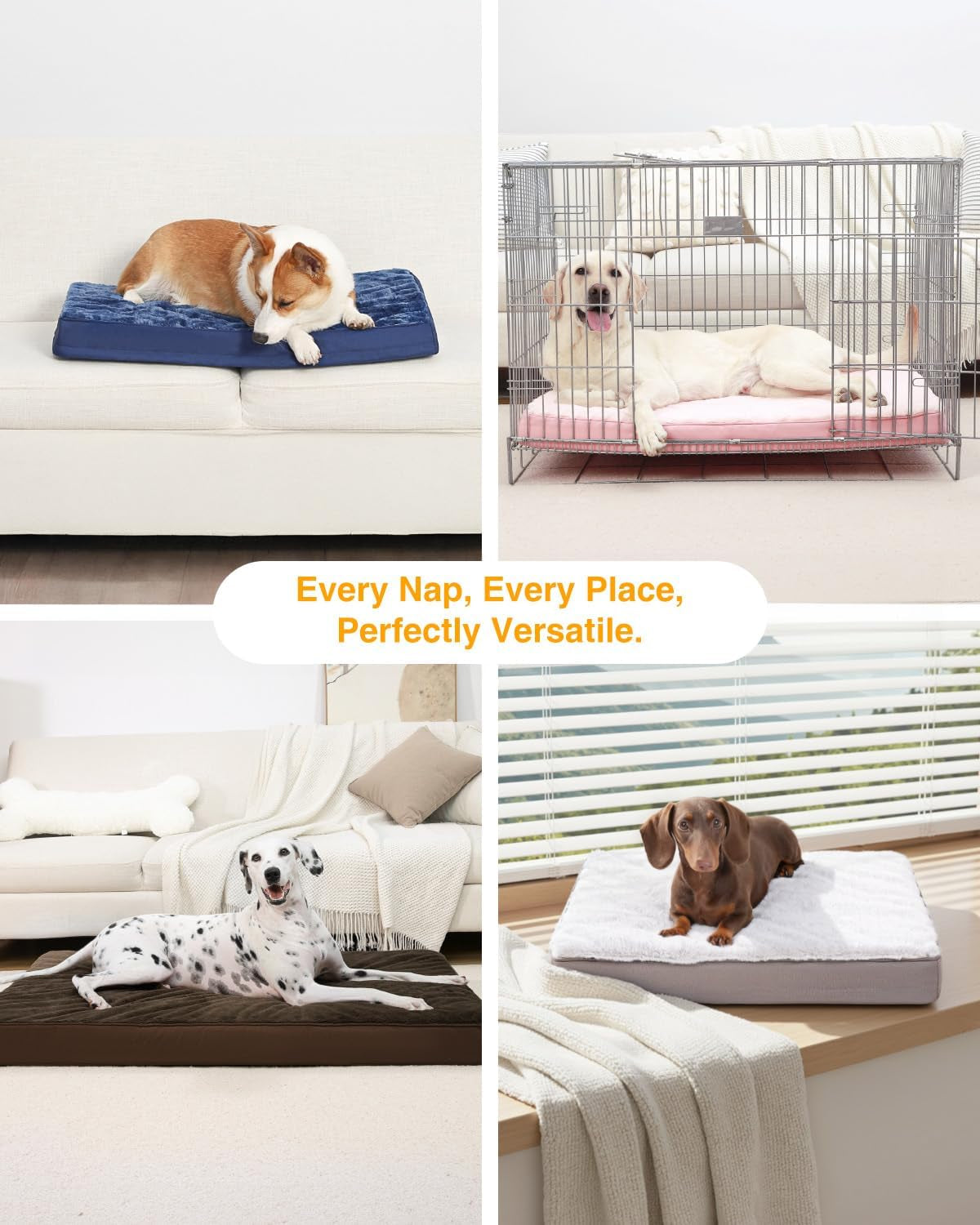 ksiia-orthopedic-dog-bed-for-large-dogs-with-waterproof-lining-grey-35x22-deluxe-soft-plush-dog-crate-bed-washable-pet-mat-with-removable-cover-egg-crate-foam-for-large-dogs-sleeping-relaxing