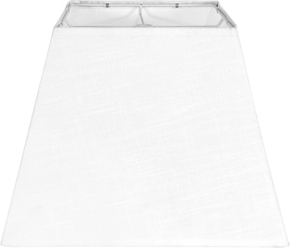 White Lamp Shade, 8''X8''Top 13''X13''Bottom 10'' Height, Square Lampshade Replacement Lamp Shade Natural Linen Hand Crafted for Table Lamps Floor Lamps Pendent Light, Assembly Required1
