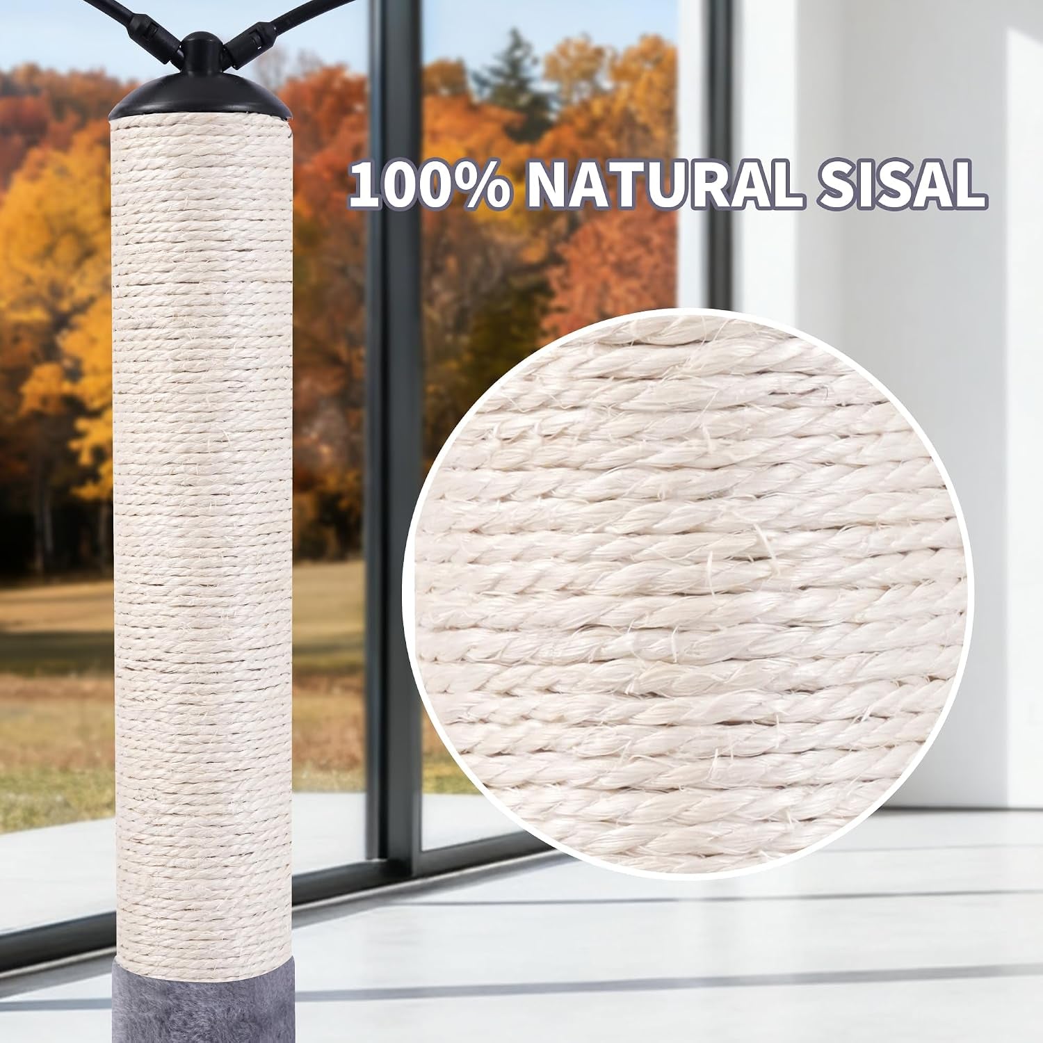 aiwikide-24-scratching-post-interactive-cat-scratcher-with-perch-plush-toy-sturdy-weighted-base-grey