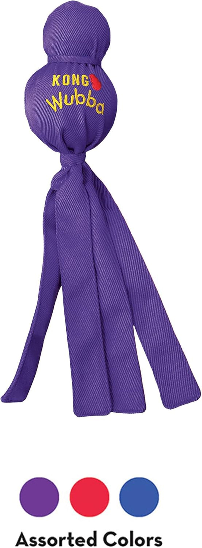 kong-wubba-dog-toy-2-pack-durable-interactive-tug-toss-toy-with-reinforced-nylon-floppy-tails-for-fetch-shake-squeaky-play-large-2-pack