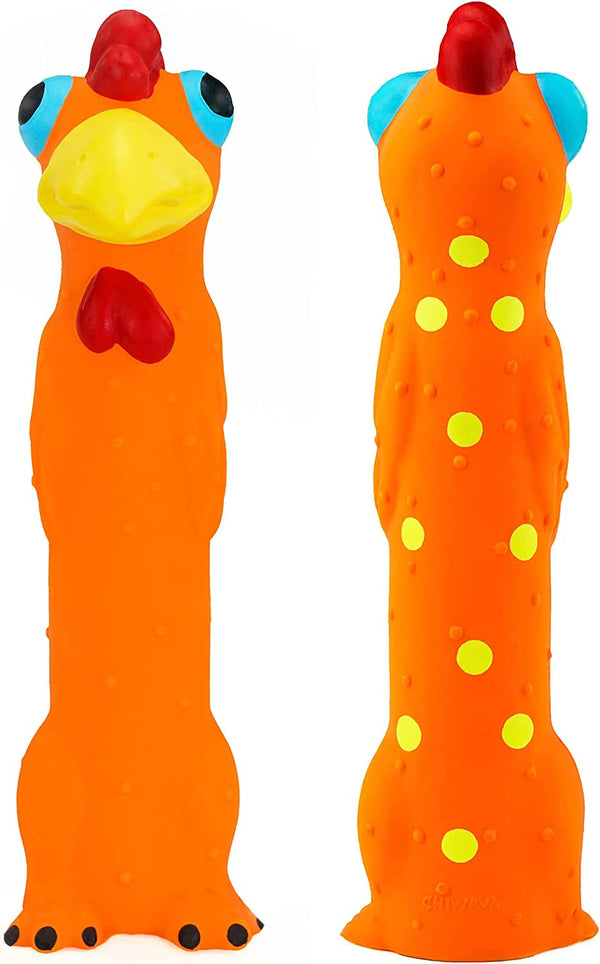 CHIWAVA 3PCS 9" Squeaky Latex Dog Toy Standing Stick Animal for Medium Dogs | Puppy Fetch Interactive Play for Small Medium Dog,Indoor & Outdoor Training Toys,Assorted Colors9