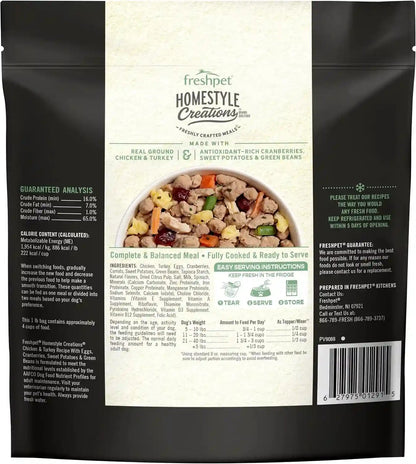 Freshpet Dog Food Homestyle Creations Chicken Turkey, 16 Ounce3