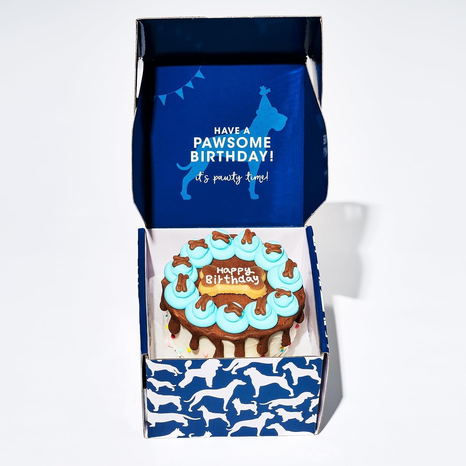blue-dog-birthday-cookie-cake-decorated-gourmet-biscuit-dog-treat-cake-crunchy-dog-biscuit-birthday-gift-for-dogs-dog-lover-gift-pet-celebration-dog-mom-dog-dad-gifts