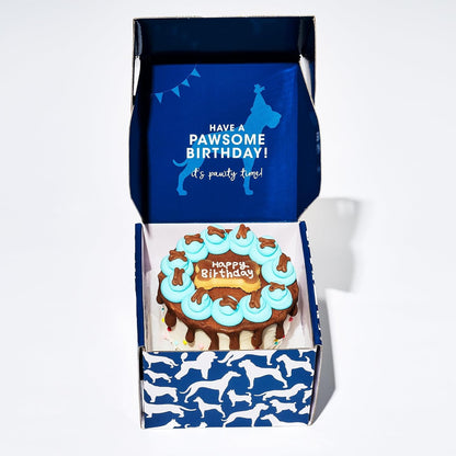 Blue Dog Birthday Cookie Cake, Decorated Gourmet Biscuit Dog Treat Cake | Crunchy Dog Biscuit, Birthday Gift for Dogs, Dog Lover Gift, Pet Celebration, Dog Mom & Dog Dad Gifts2