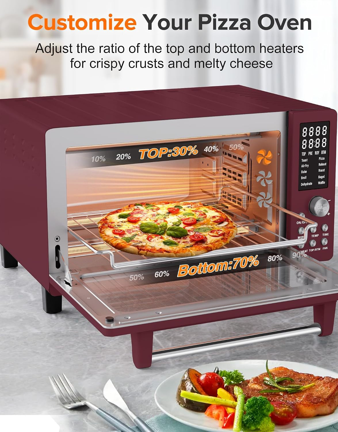 bravo-pro-smart-air-fryer-toaster-oven-countertop-combo-10-in-1-cooking-functions-1800w-50-450-f-21-qt-pfas-free-upgraded-super-convection-cinnamon