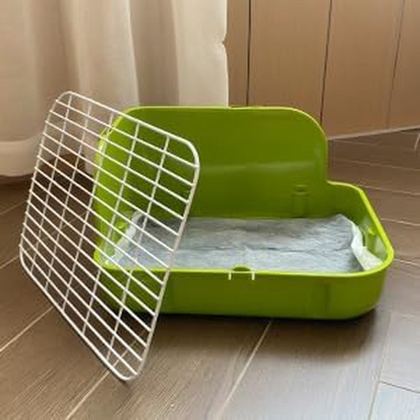 Rabbit Litter Box, Bunny Litter Box, Guinea Pig Potty Trained, Square Small Animal Toilet Potty Pan for Rabbit Guinea Pig Ferret Hamster Chinchilla (Grass Green)9