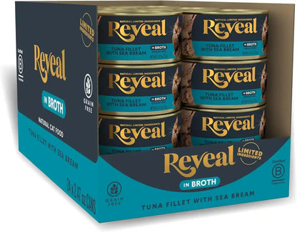 Reveal Chicken Breast in Broth Wet Cat Food 24-Pack 2.47 Oz Cans | 100% Natural, High Quality Protein, Limited Ingredient, Grain Free, Complementary Food, No Fillers, No Artificial Additives17