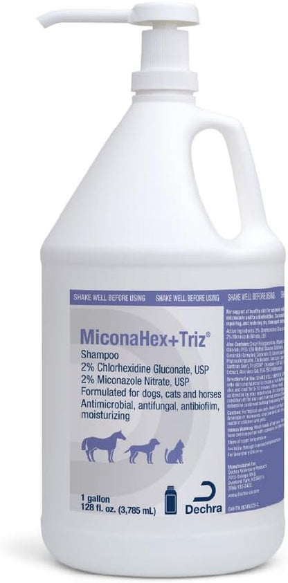 Miconahex+Triz Shampoo for Dogs, Cats and Horses, 8 Oz | Antibiofilm, Moisturizing; Packaging May Vary9
