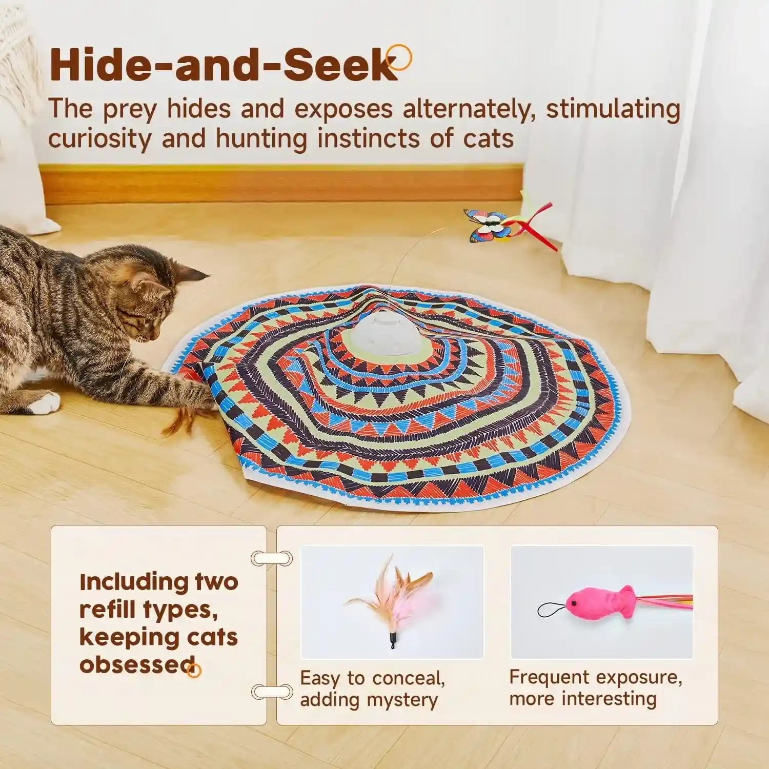 potaroma-cat-toys-chargeable-3in1-hide-and-seek-interactive-fun-automatic-fluttering-butterfly-moving-feather-kitten-wand-indoor-kitty-exercise-kicker-22-8-inch-cover-for-all-breeds