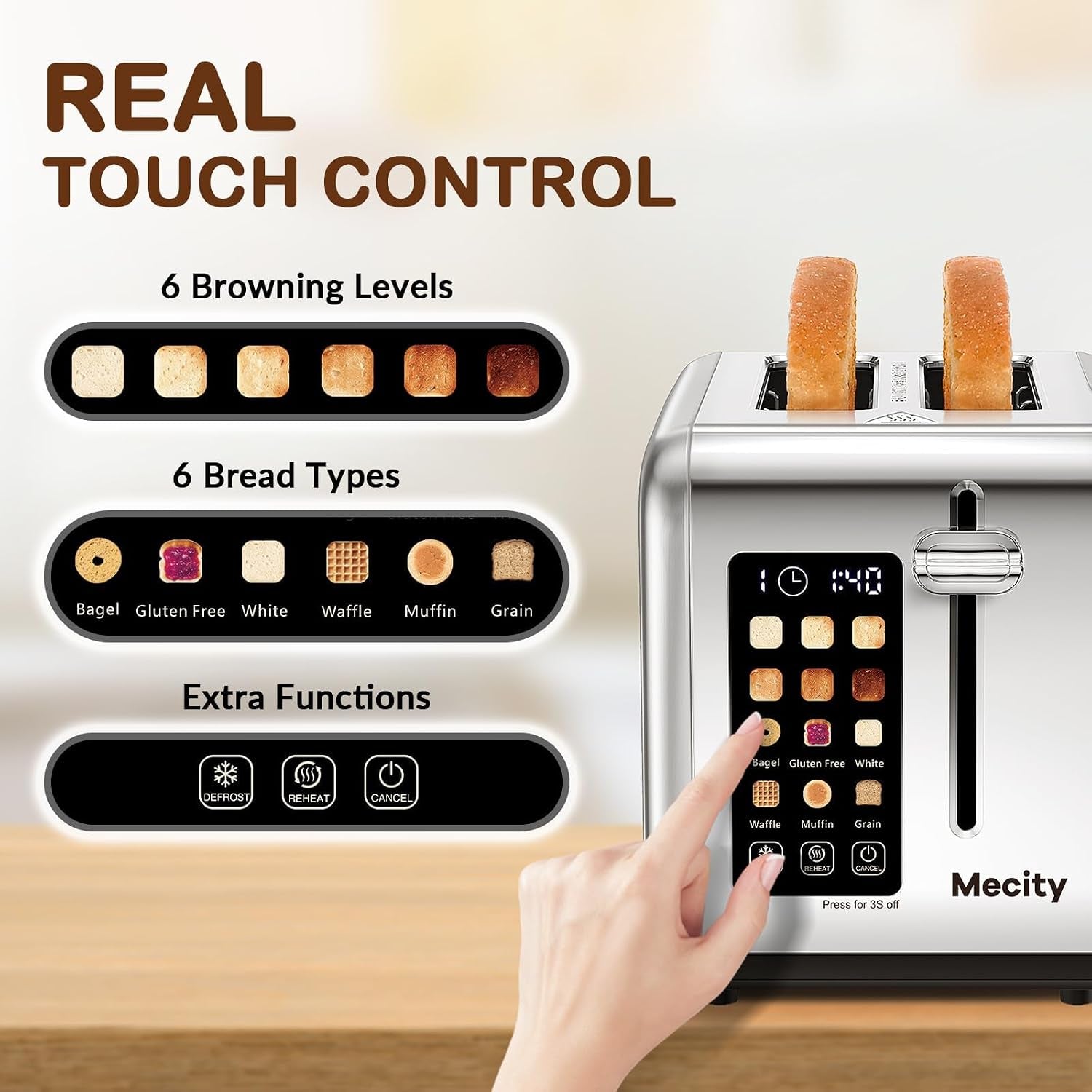 2-slice-toaster-touch-screen-1-5-wide-slot-stainless-steel-smart-bread-toaster-for-bagel-muffin-waffle-gluten-free-breads-timer-defrost-reheat-120v-825w