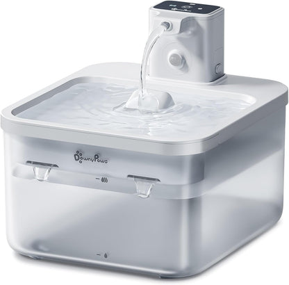Downypaws Cat Water Fountain Cordless, Pet Fountain, 84Oz/2.5L, Black | Wireless Cat Drinking Water Fountains for Cats Indoor, Fursink , Battery Operated, Motion Sensor, Ultra Quiet Pump, Bpa-Free11