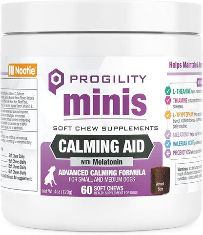 Progility Calming Aid with Melatonin for Dogs, Stress & Situational Support | 90 Soft Chews, Supports Calm Behavior for Storms, Fireworks, Travel, Vet Visits, Easy to Serve Daily Supplement8
