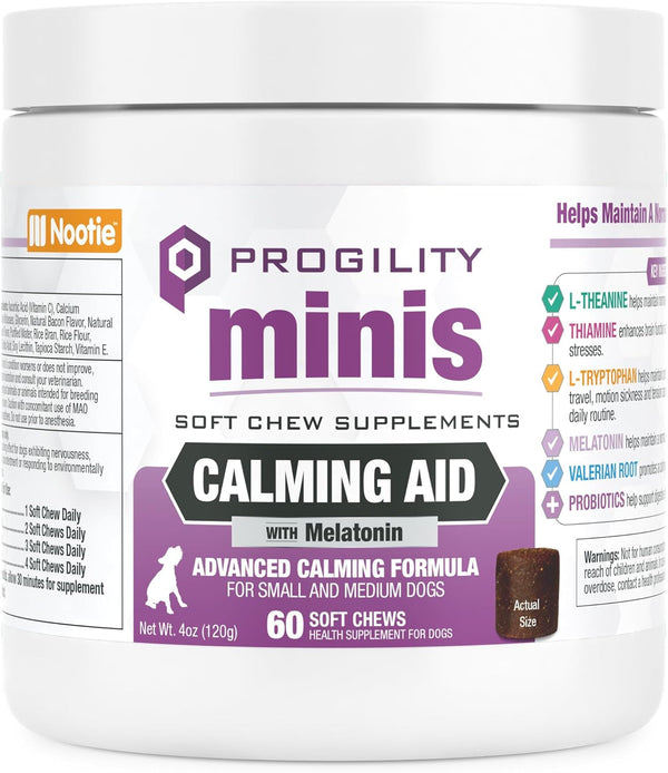 Progility Calming Aid with Melatonin for Dogs, Stress & Situational Support | 90 Soft Chews, Supports Calm Behavior for Storms, Fireworks, Travel, Vet Visits, Easy to Serve Daily Supplement8