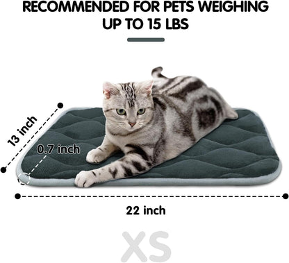 Furrybaby Dog Bed Mat Flat Crate Mat with Anti-Slip Bottom Machine Washable Pet Kennel Pad for Dog Sleeping (XS 22X13'', Grey Mat)5