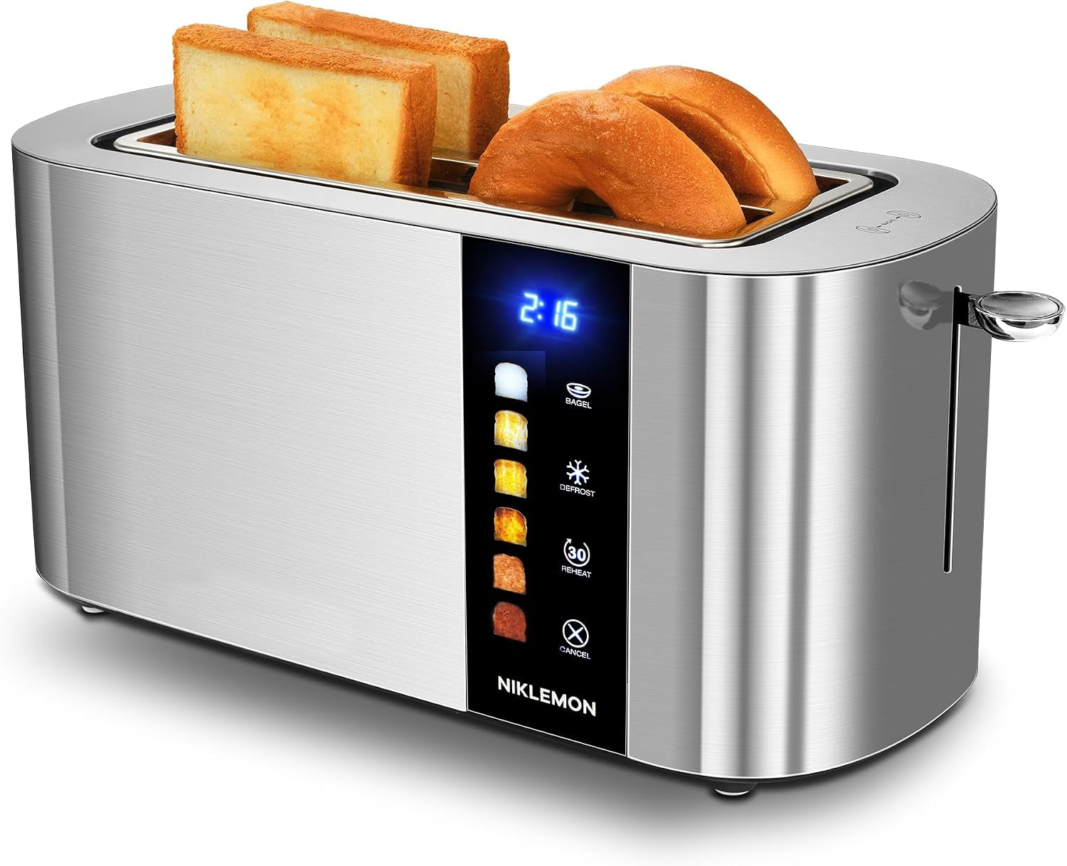 4-slice-toaster-full-stainless-steel-toaster-with-led-display-touch-buttons-with-long-extra-wide-slots-bagel-defrost-reheat-cancel-functions-removable-crumb-tray-1300w