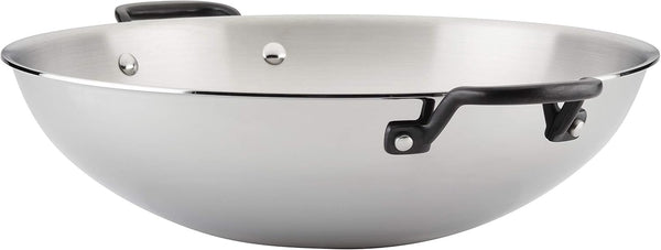 Kitchenaid 5-Ply Clad Stainless Steel Induction Wok Pan, 15-Inch, Polished Stainless Steel10
