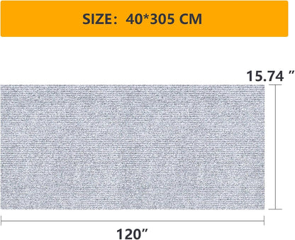 120"X15.8" Cat Scratch Furniture Protector Keep Couch Sofa Protection anti Claws Corner Wall Scratcher Post Sisal Scratching Mat Carpet Pad Cover Fabric Tree Guards Remnants (Light Grey)7