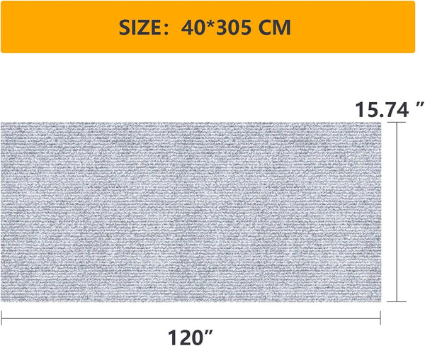 120"X15.8" Cat Scratch Furniture Protector Keep Couch Sofa Protection anti Claws Corner Wall Scratcher Post Sisal Scratching Mat Carpet Pad Cover Fabric Tree Guards Remnants (Light Grey)7