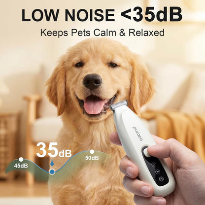Upgraded Mini Dog Paw Trimmer with LED Light, Low Noise Small Pet Hair Trimmer 18Mm Wide Curved Blade, 35Db Cordless Waterproof Pet Paw Grooming Clippers for Dogs, Cats, Paws, Ears, Face, Rump3