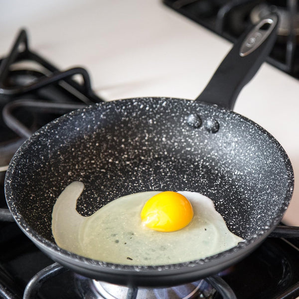 Cookware 9.5" Nonstick Fry Pan - Oven, Dishwasher, Induction and Metal Utensil Safe Cooking - Heavy Duty Forged Aluminum with Sturdy Riveted Handle9
