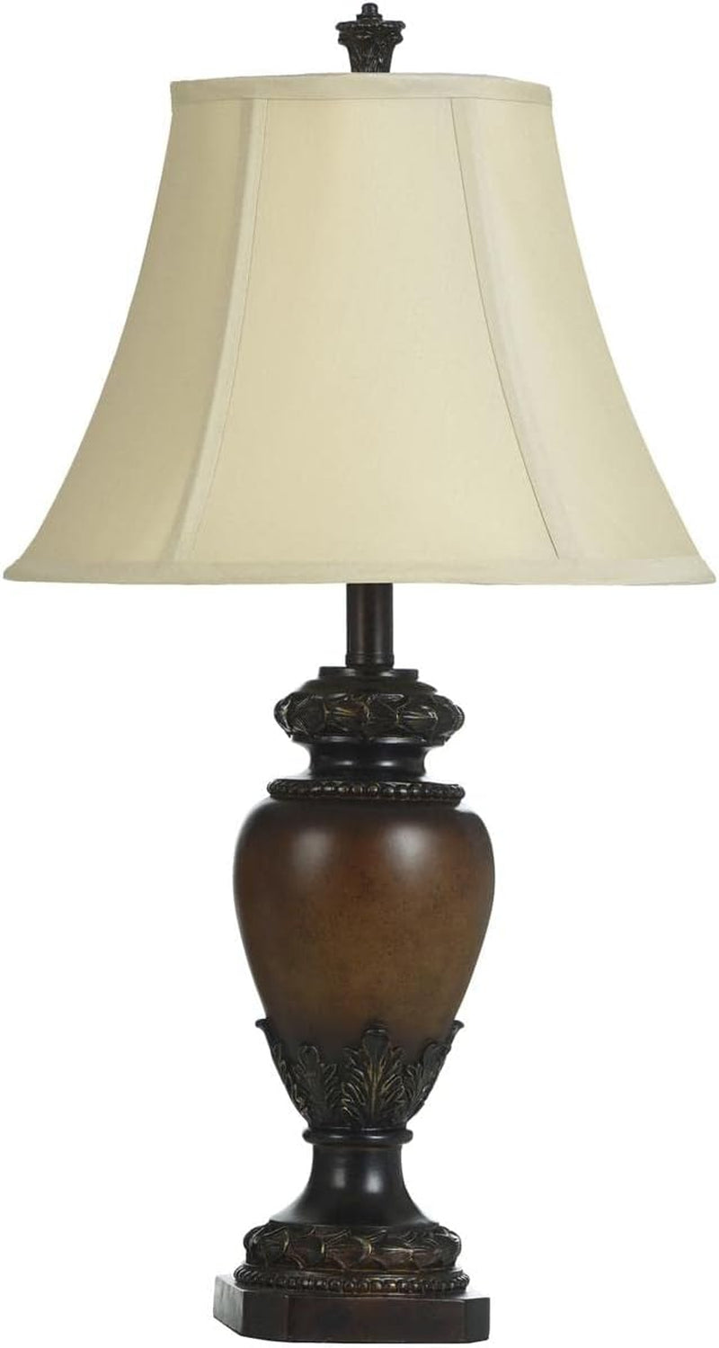 l3-1123ds-28-5-inch-one-light-table-lamp-brown-finish-with-taupe-fabric-shade