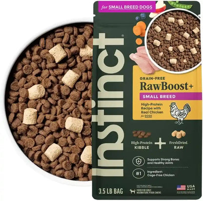 Instinct Rawboost Small Breed, Natural Dry Dog Food with Freeze-Dried Pieces, High Protein, Grain-Free Recipe - Real Chicken, 3.5 Lb. Bag1