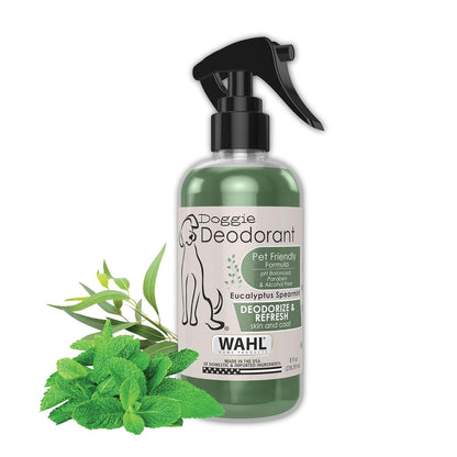 Wahl USA Pet Deodorant Spray for Dogs, Eucalyptus Spearmint, 8 Oz | Deodorize and Refresh Yours Dogs Coat and Skin between Baths for a Clean-Smelling Pet – Model 820011A1