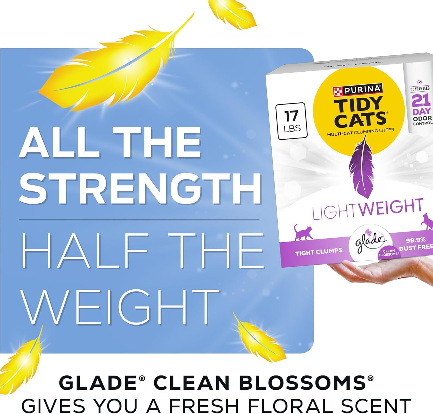 purina-tidy-cats-lightweight-with-glade-clean-blossoms-multi-cat-clumping-low-dust-scented-cat-litter-17-lb-box