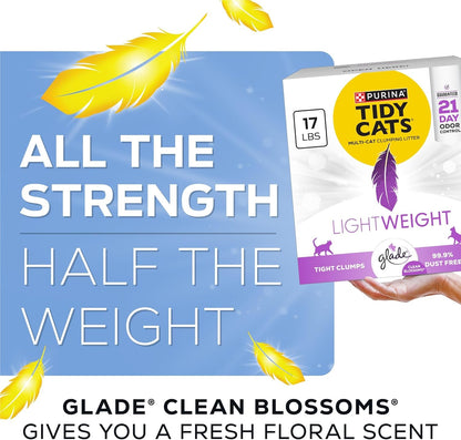 Purina Tidy Cats Lightweight with Glade Clean Blossoms Multi-Cat, Clumping, Low Dust, Scented Cat Litter - 17 Lb. Box4