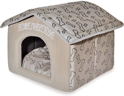 Best Pet Supplies Cat Bed for Indoor Cat, Domed Tent House with Removable Pillow, Covered Cat Cave for Small Dog, Puppies and All Breeds of Cats - Tan, 19 X 19 X H:19"18