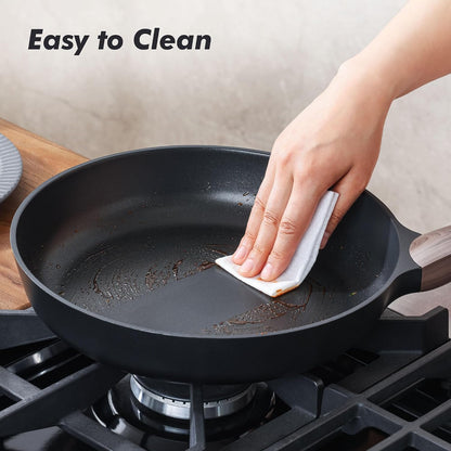 8Inch Nonstick Frying Pan Skillet, PFOA/PFOS Free, Black | Non Stick Egg Pan Omelette Pans, Healthy Kitchen Cooking Chef'S Pan, Induction Compatible, Stay-Cool Handle5