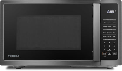 Countertop Microwave Oven, 0.9 Cu.Ft, 900W, Black Stainless Steel | 6 Auto Menus, Mute Function, Child Lock, 10.6 Inch Removable Turntable, for Dorm1