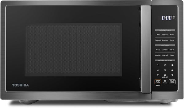 Countertop Microwave Oven, 0.9 Cu.Ft, 900W, Black Stainless Steel | 6 Auto Menus, Mute Function, Child Lock, 10.6 Inch Removable Turntable, for Dorm1