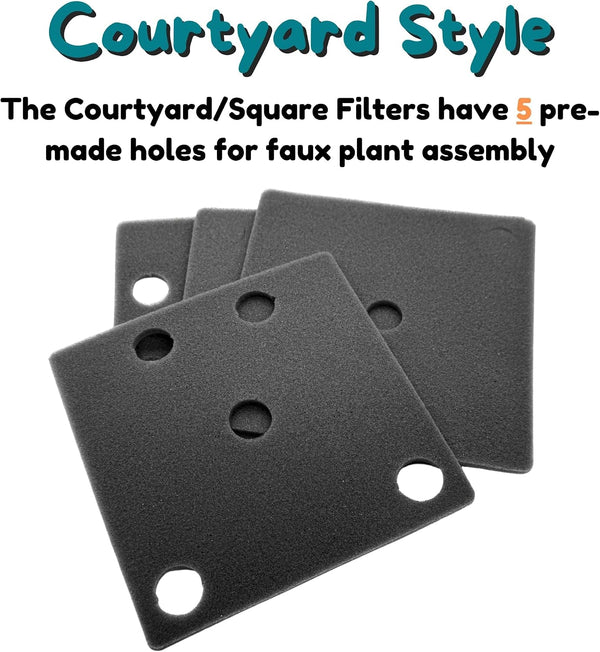 Good Pet Stuff, Replacement Carbon Odor Control Filters for Hidden Litter Box Planter, Courtyard Square Shape, Easy to Install, Odorless, Absorbs Smells, Sunlight Activated Charcoal Infused, 8 Pack9